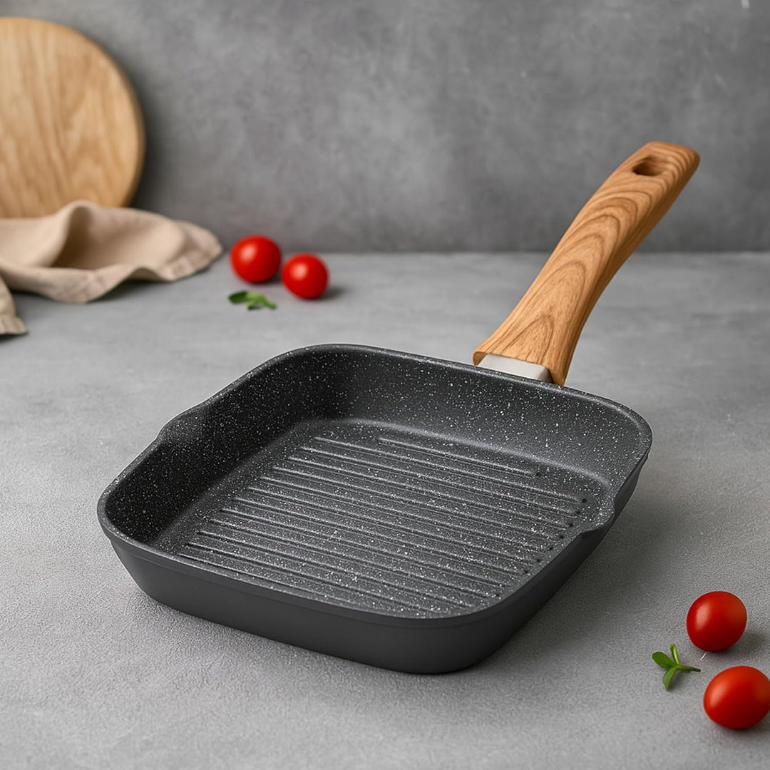 STONELINE® Back to Nature Grillpfanne 16 x 16 cm, mit 2 Ausgüssen 16 cm Back To Nature, 16 cm Back T