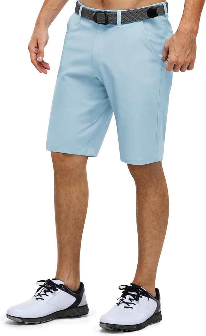33,000ft Herren Golf Shorts Stretch Kurze Golfhosen Leichte Schnelltrocknende 11" Bermuda Shorts Kur