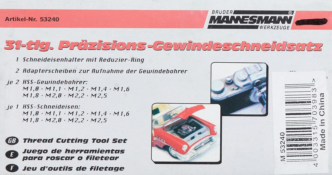 Brueder Mannesmann Werkzeuge M53240 Gewindeschneidsatz