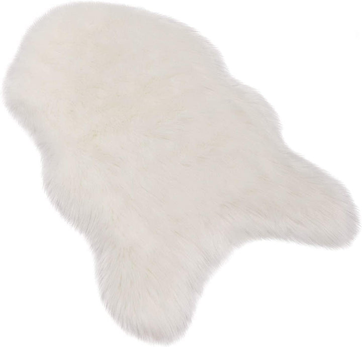 WOLTU Fellteppiche Schaffell, Kunstfell Lammfellimitat Teppich flauschig, Longhair Fell Optik, Dekof