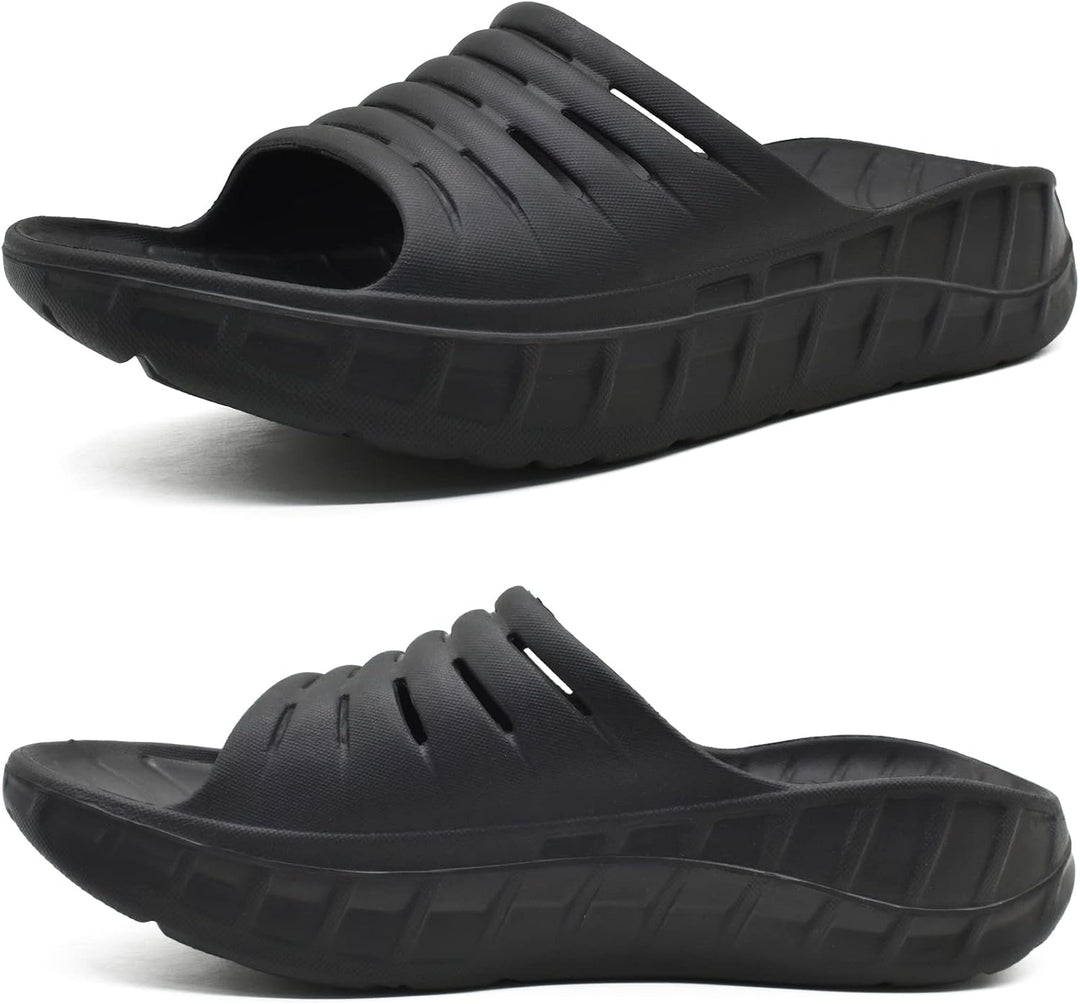KuaiLu Recovery Sandalen Herren mit Bequeme Plantarfasziitis Arch Support, Orthopädische Männer Leic