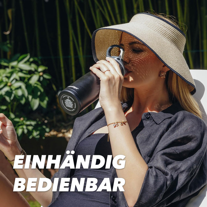 Contigo Trinkflasche Ashland Chill Scuba mit Strohhalm grosse BPA-freie Kunststoff Wasserflasche, au