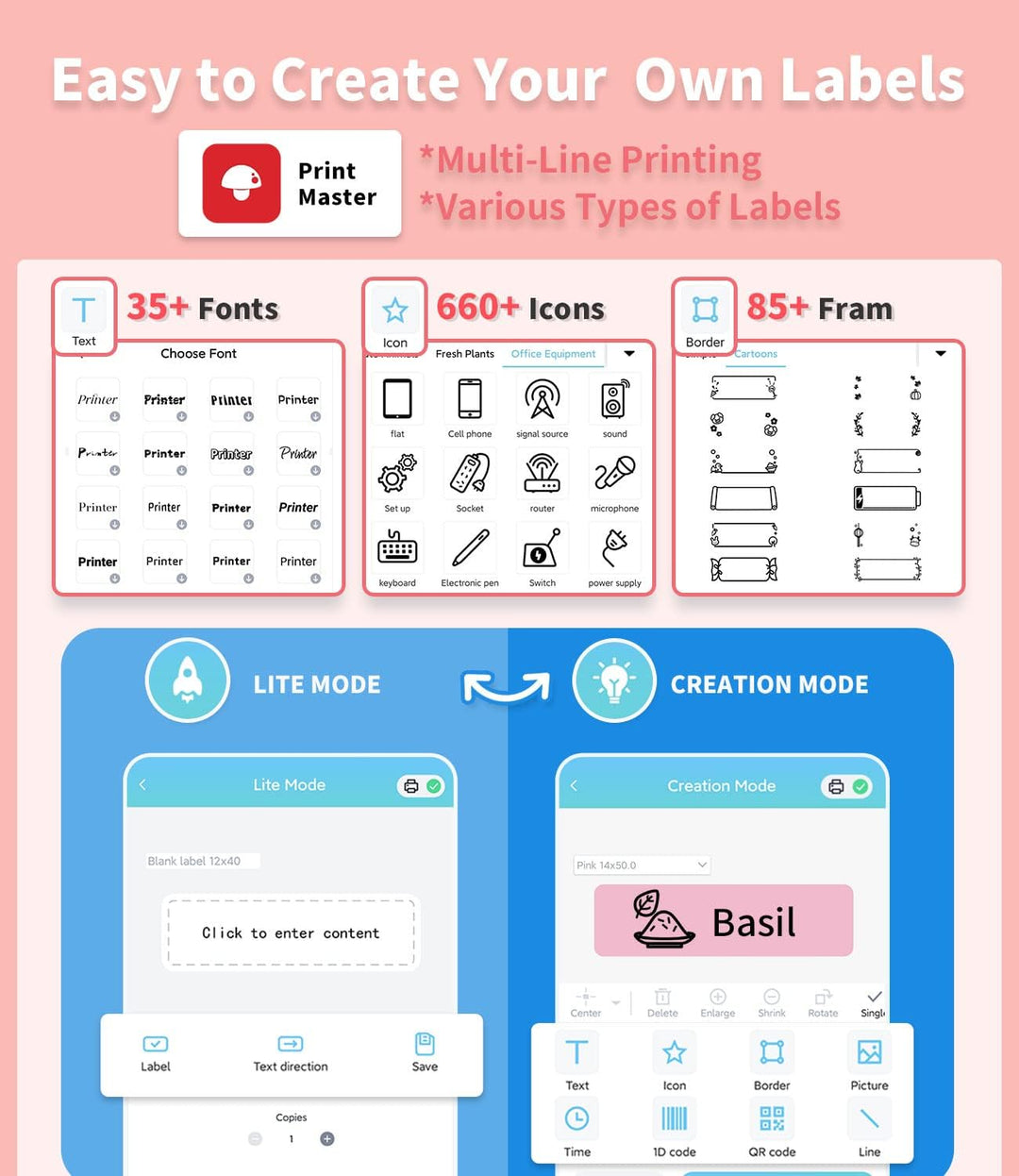 Phomemo Q31 Etikettendrucker, Mini Etikettiergerät Bluetooth, Beschriftungsgerät Selbstklebend 203dp