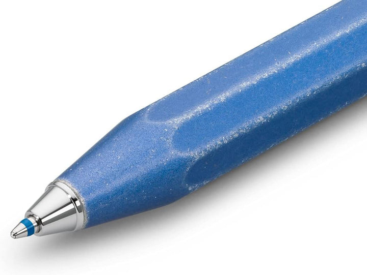 Kaweco 10000730 Al Sport Stonewashed Blue Business Kuli aus hochwertigem Aluminium I leichter Tasche