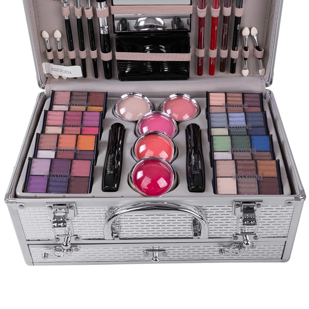 CHSEEO Schmink Geschenkset Make-Up Set Kosmetik Makeup Paletten Schminkkoffer Schminke für Gesicht,