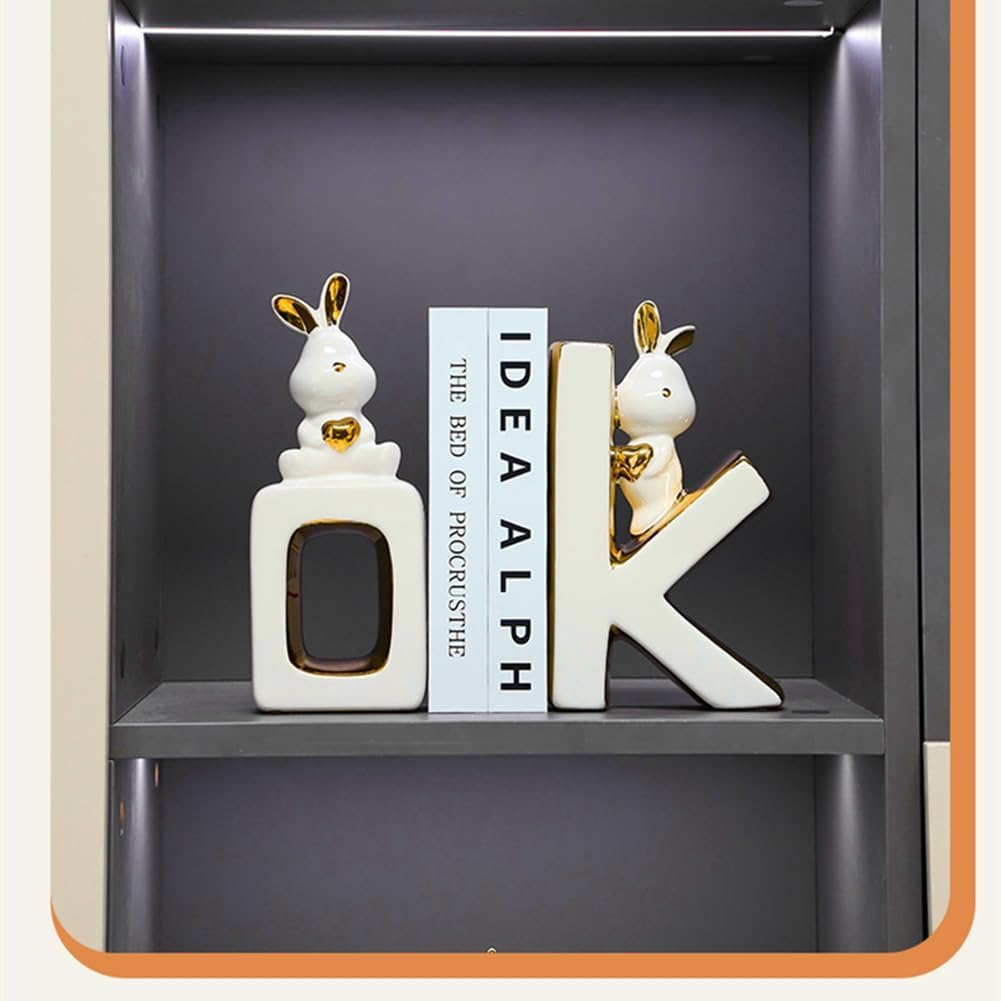 Dekorative Buchstützen, Buchstützen aus Keramik, Moderne Dekoration, dekorative ästhetische, geeigne