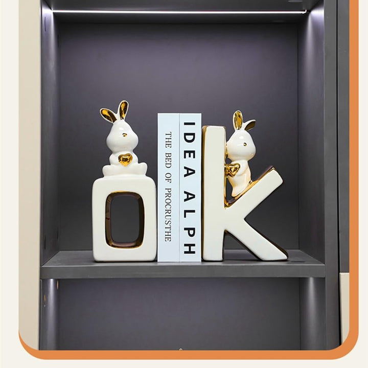 Dekorative Buchstützen, Buchstützen aus Keramik, Moderne Dekoration, dekorative ästhetische, geeigne