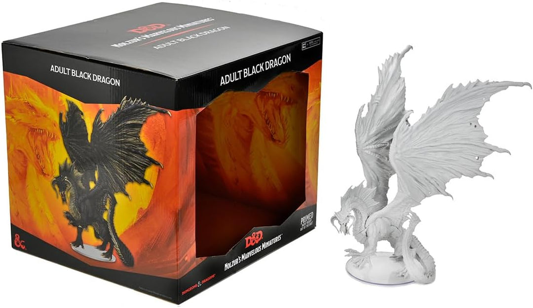Adult Black Dragon: D&D Nolzur's Marvelous Unpainted Miniatures, Kunststoff