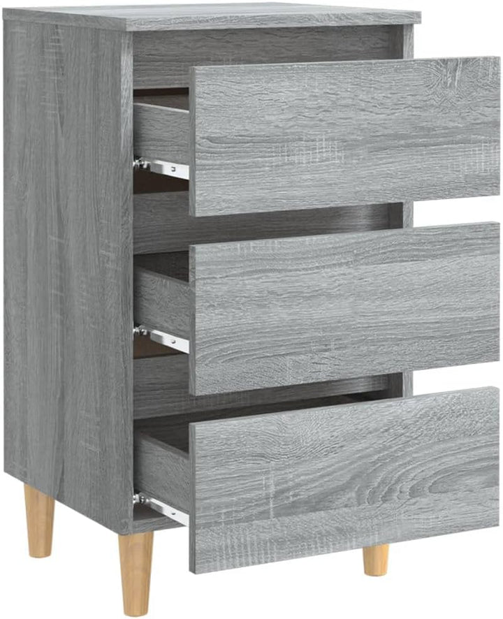 FIRBNUS Bedside Table Nachtkonsole Beistelltisch mit Stauraum Night Stand Nachttisch mit Massivholz-