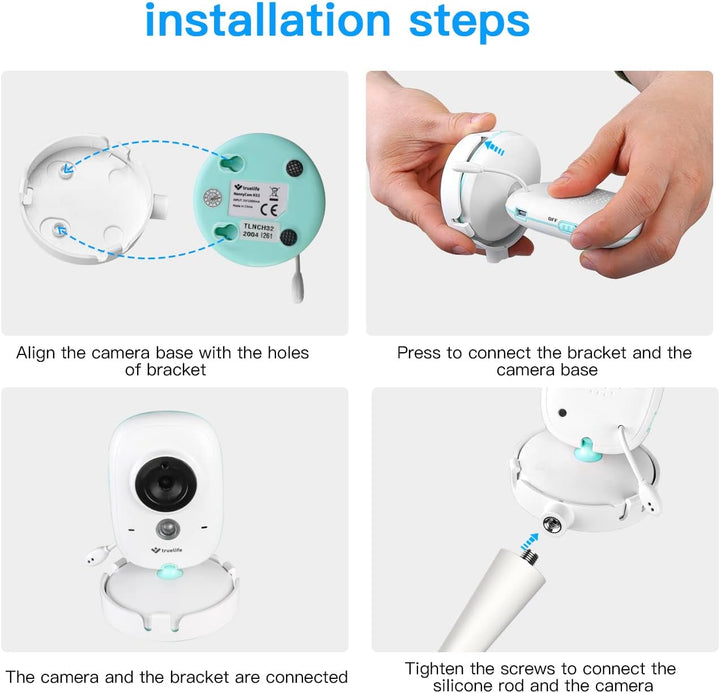HOLACA Babyphone Halterung für 3,2'' BOIFUN/GHB/TakTark Babyphone mit Kamera 3,2'' Digital LCD Bilds