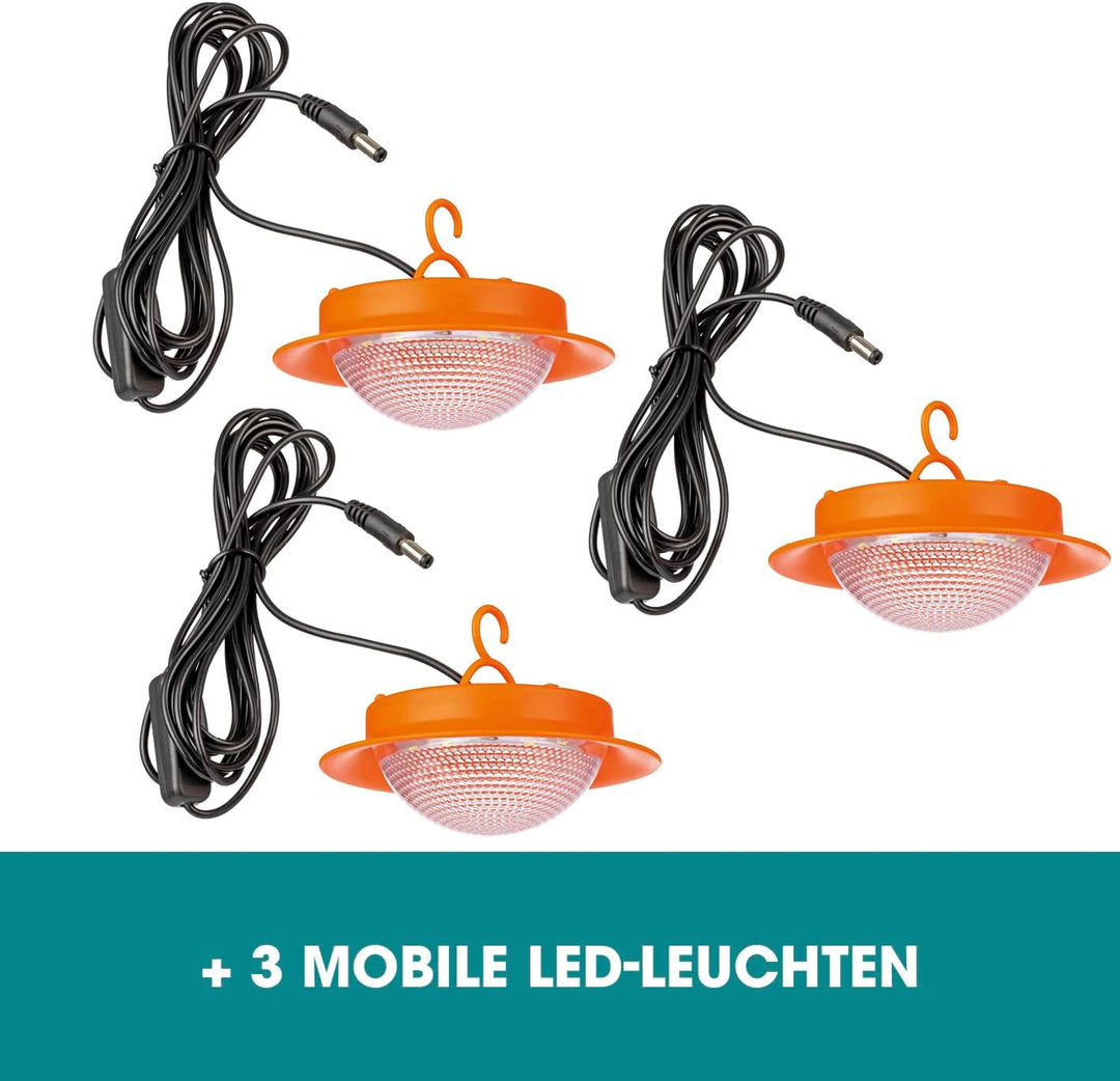 EASYmaxx Solar-Generator Kit 10000mAh | 2 Auflademodi: Solarpanel oder USB | Zum Aufladen von Handy,