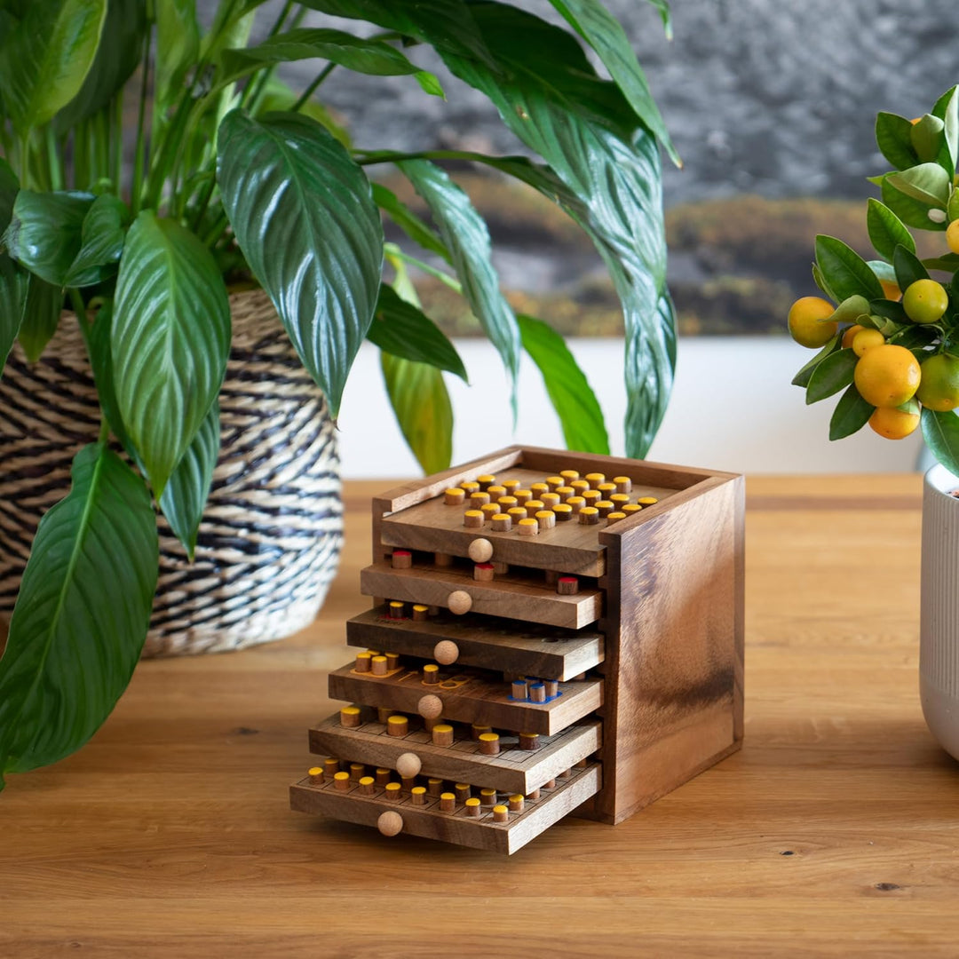 LOGOPLAY 403 – Spielesammlung 6 Spiele-Klassiker Solitär - Mühle - Schlange & Leiter - Dame - Ludo -