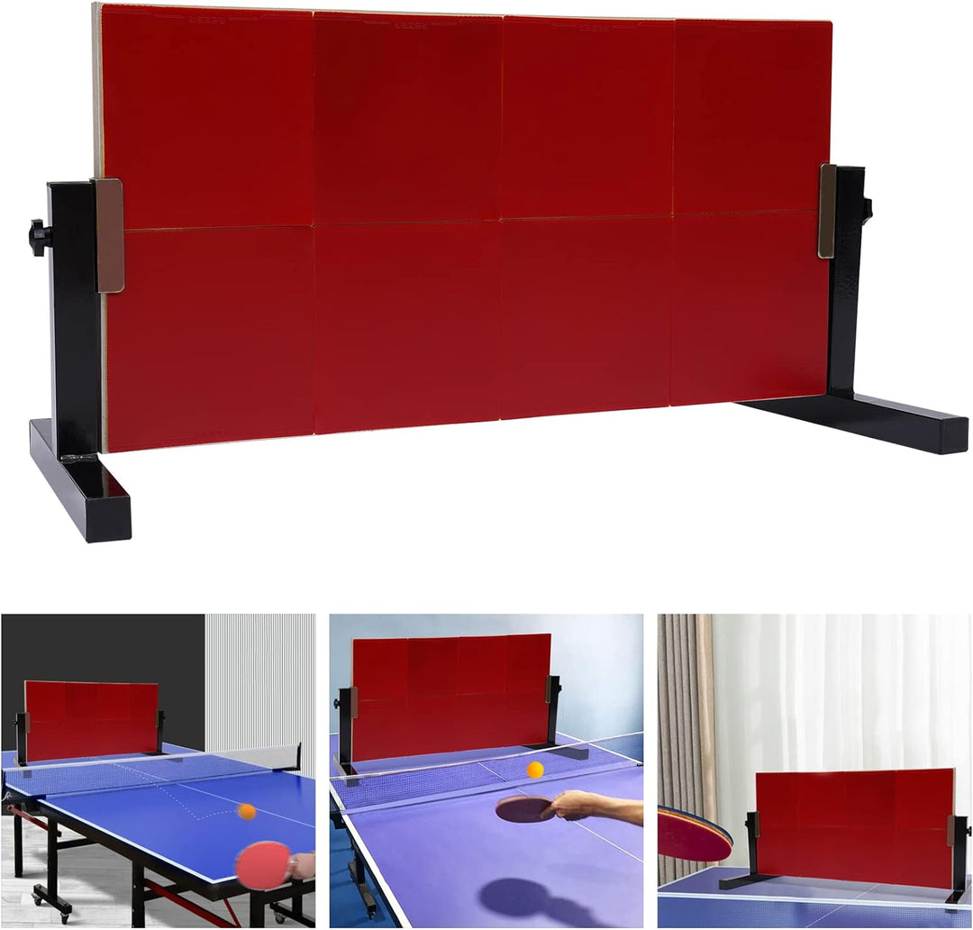 TischtennisReturnbrettProPingPongReboundermit 8-roten Gummis Returnboard Trainingsgerät Sparring Reb