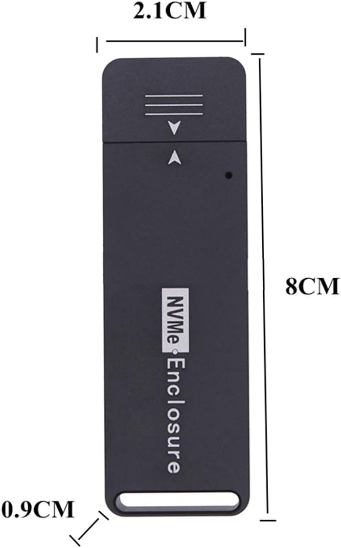 Xiwai USB 3.1 Gen2 10 Gbit/s auf NVME PCI-E M-Key Solid State Drive Externes Gehäuse 2230/2242 mm