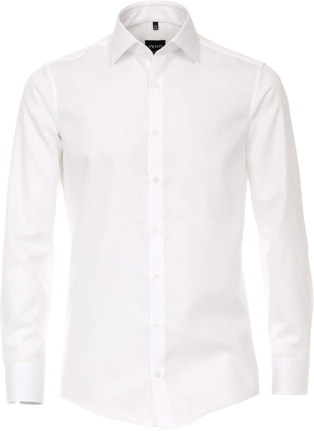 Venti Herren Twill Hemd unifarben extra Langer Arm 72cm Modern Fit 39 Extra Tall Weiss, 39 Extra Tal
