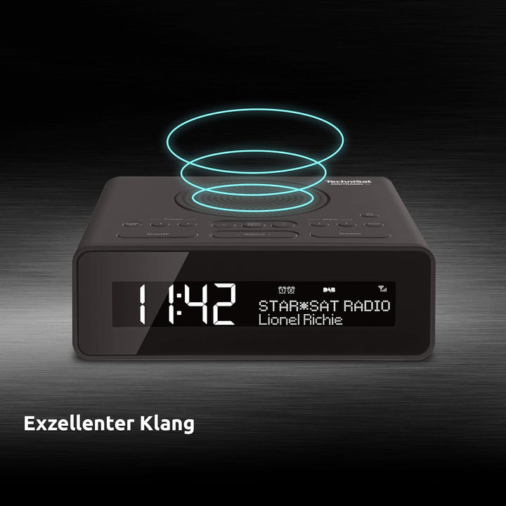 TechniSat DIGITRADIO 51 DAB+ Radiowecker (DAB, UKW, Uhrenradio, Wecker mit zwei einstellbaren Weckze