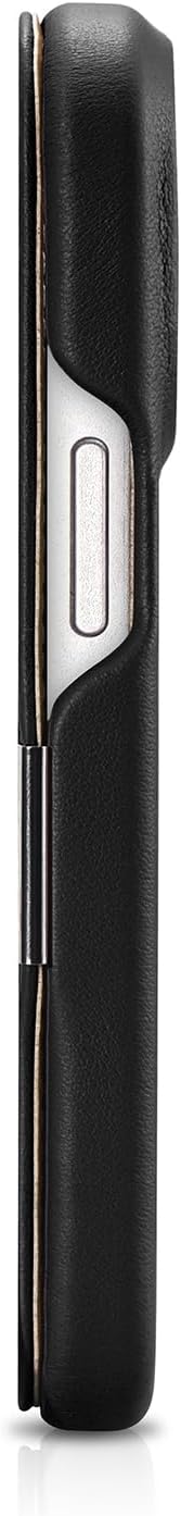 Mobiskin Hülle für iPhone 15 PRO (6,1 Zoll), Handyhülle mit Leder, Case kompatibel mit MagSafe, Schu