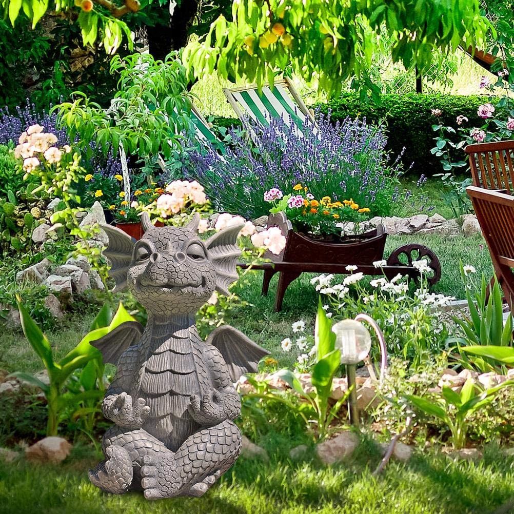 Tianbi Drachen Statue Wohnkultur Harz Zen Yoga Drachen Garten Dekoration Drachen Buddha Kunst Skulpt