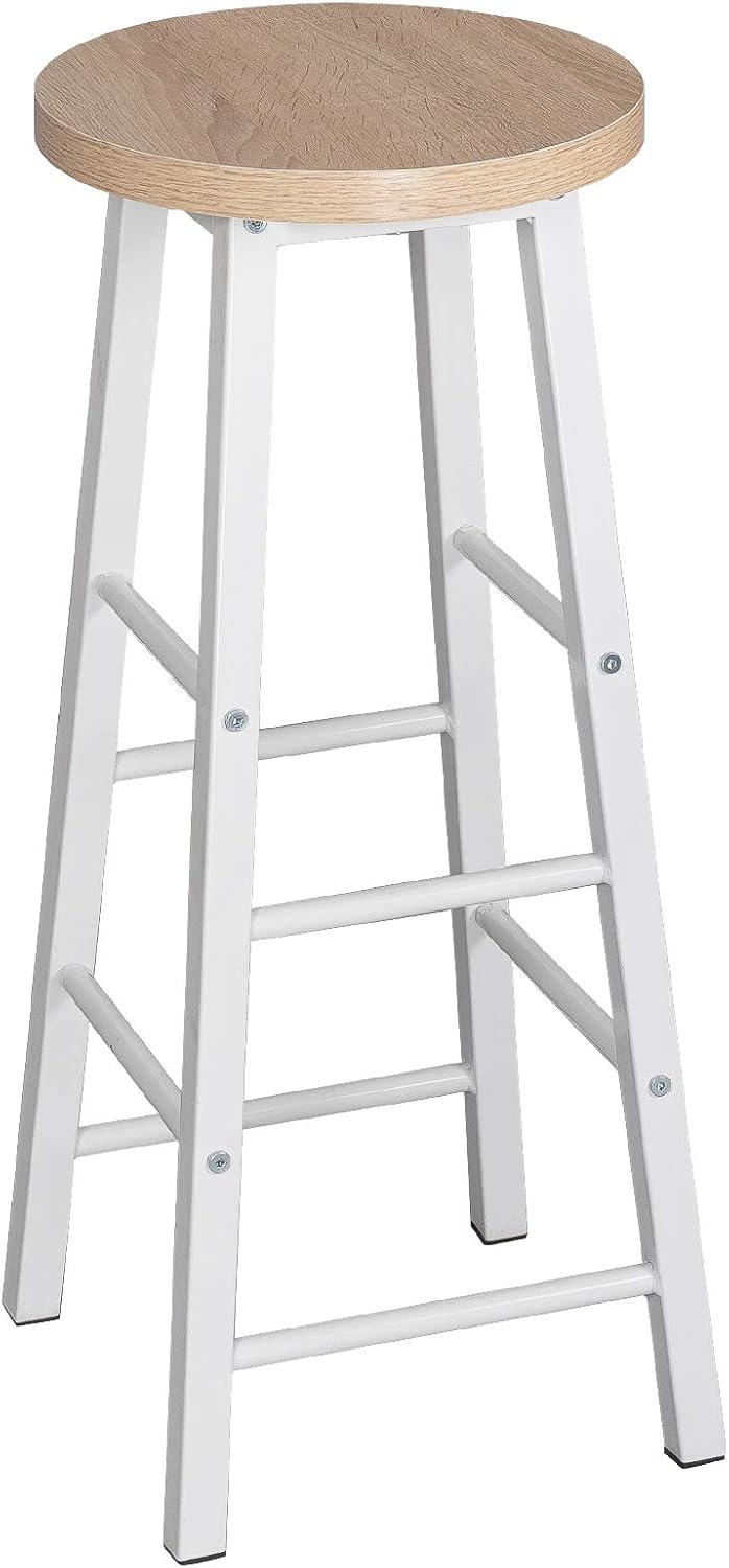 WOLTU 4X Barhocker Bistrohocker Tresenhocker Barstuhl, Gestell aus stabilem Stahl, Stizfläche aus MD