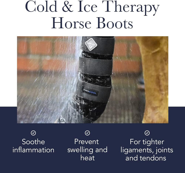 LeMieux Tendon Chill Boots Kühlgamaschen schwarz, Grösse:OneSize blue (silver), blue (silver)