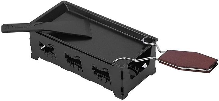 MAGT Mini Raclette Grill, Antihaft-Käse Raclette Rotaster Ofen Mit Klappbarem Holzgriff, Tischgrill