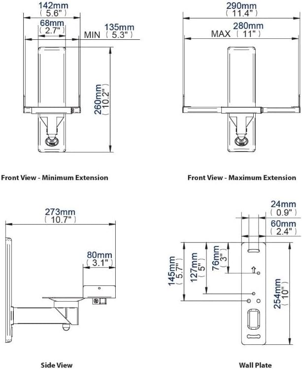 BT77 White - Paar Wandhalterungen für Lautsprecher C/Weiss