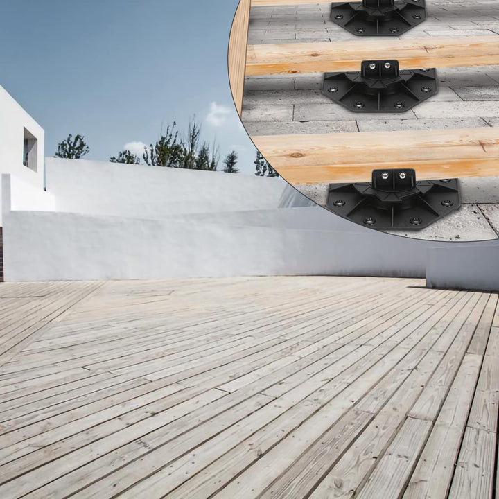 Tubiaz 100 Stück Stelzlager höhenverstellbar 18-30mm,Tragfähigkeit von 600kg,sind perfekt für WPC- o