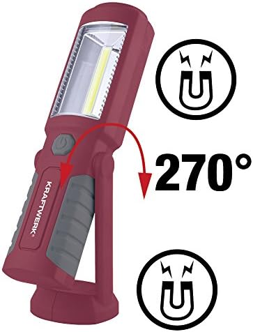 Kraftwerk 32069 COB Akku-Handlampe 2W+3 LED, Grau/Schwarz