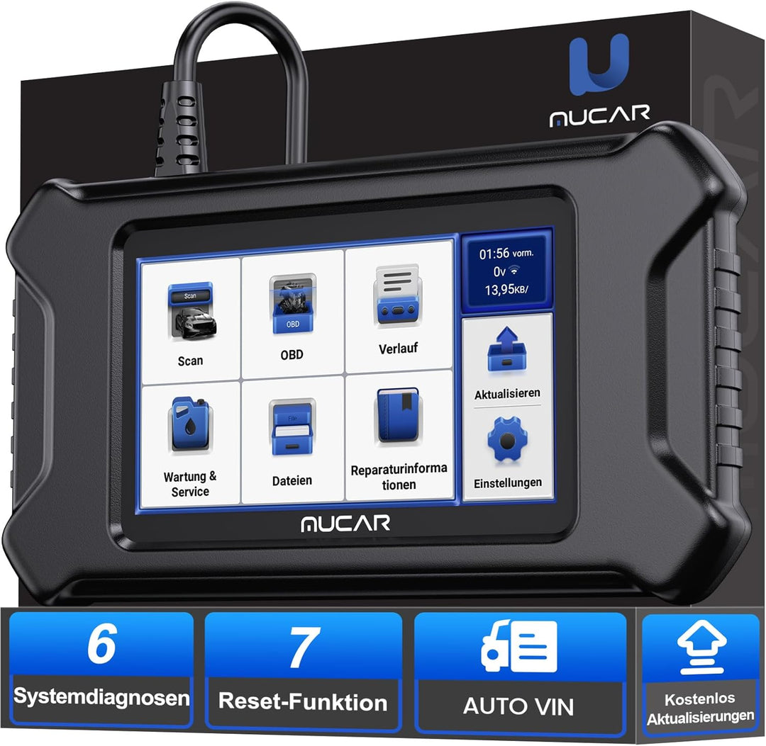 Diagnosegerät Auto, MUCAR CS6 Auto Auslesegerät Mit 6 Systemdiagnosen (ECM/TCM/ABS/SRS/TPMS/BCM) + 7