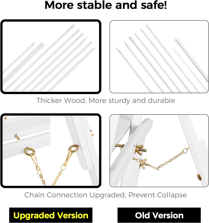 VISWIN 160 cm Holzstativ Display Staffelei Stand für Hochzeit Zeichen, Poster, A-Frame Künstler Staf