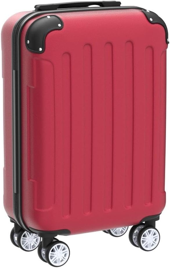 BEIBYE Zwillingsrollen Hardcase Reisekoffer Koffer Trolleys Hartschale in XL-L-M in 14 Farben (Rot,