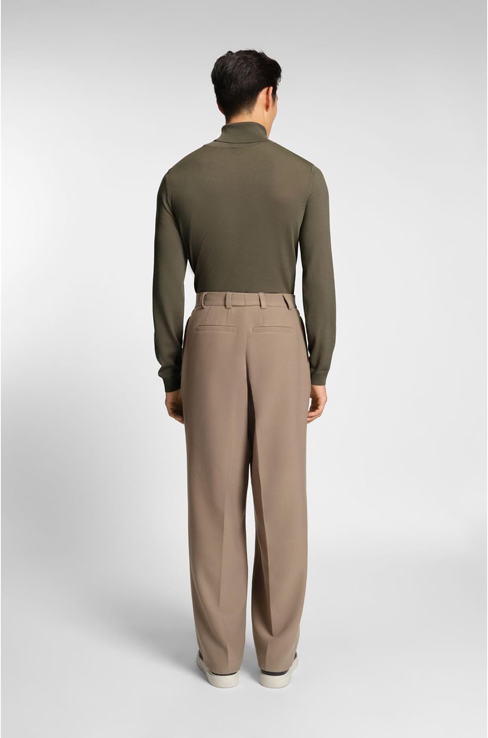 BOSS Herren Musso-P Regular-Fit Rollkragenpullover aus Merinowolle S Braun245, S Braun245