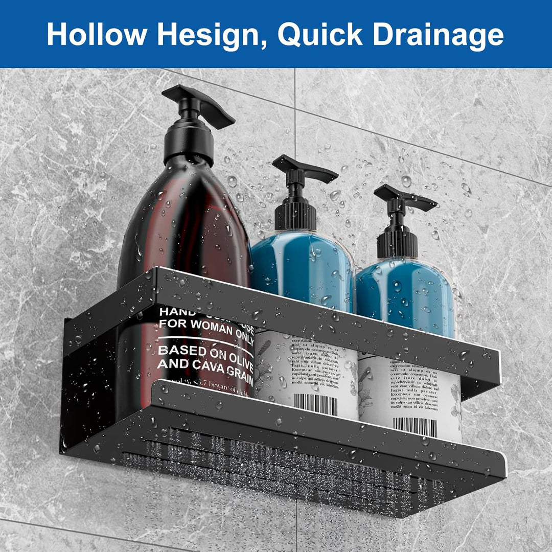 UUlioyer Duschablage Ohne Bohren, Duschregal aus Edelstahl SUS304, 2 Stück Badezimmer Regal Organize