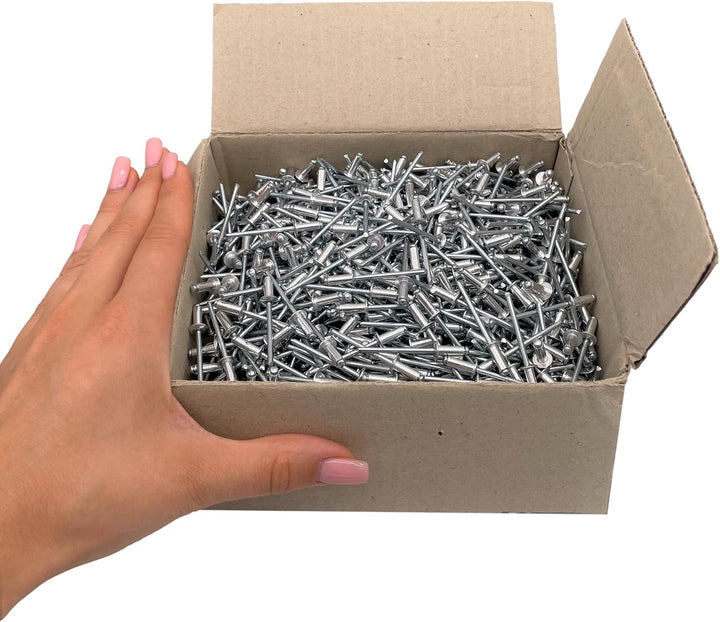 1000 Stück Blindnieten 4,0 x 10 mm Kuppelkopf offen Typ DIN 7337 Aluminium Niet und Stahldorn Pop Ni