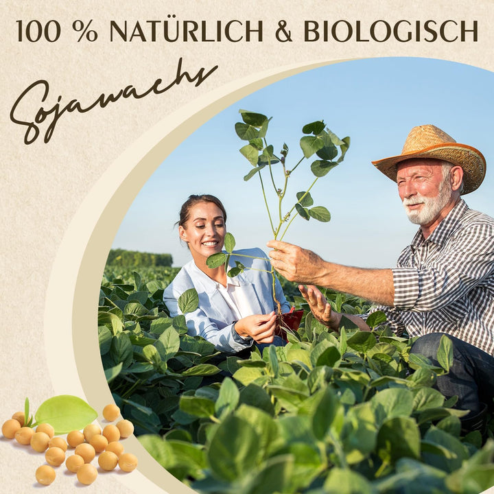 Sojawachs für Kerzen, Premium Kerzenwachs 1.8KG/5KG/10KG, kerzenwachs zum giessen, 100% Natürliches