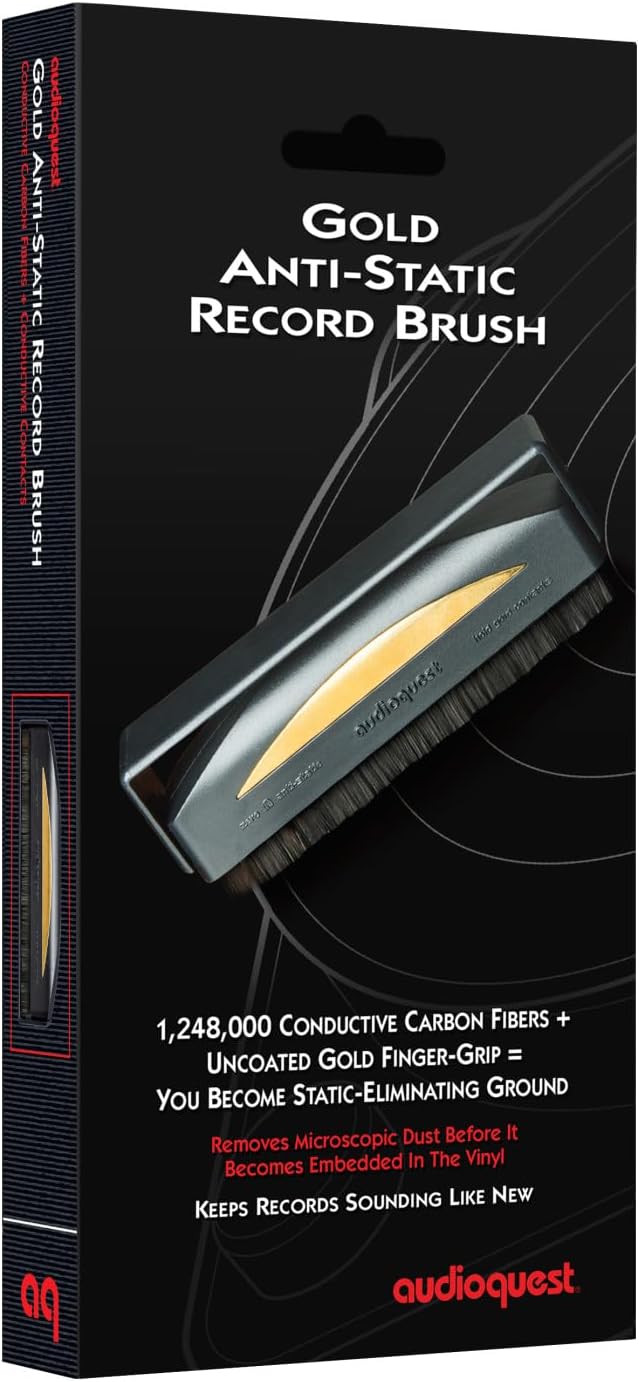 AudioQuest Record Brush Antistatic Plattenbürste aus Carbon, Unica