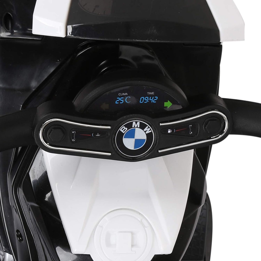 HOMCOM Elektro Kindermotorrad Kinderfahrzeug Lizensiert von BMW S1000RR Elektro-Dreirad mit Akku Sta