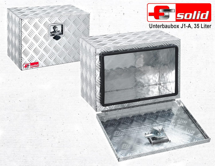 FTsolid Unterbaubox Anhängerkiste Staukasten J1-A Anhängerkiste Gurtkiste Staubox Werkzeugkiste 35l