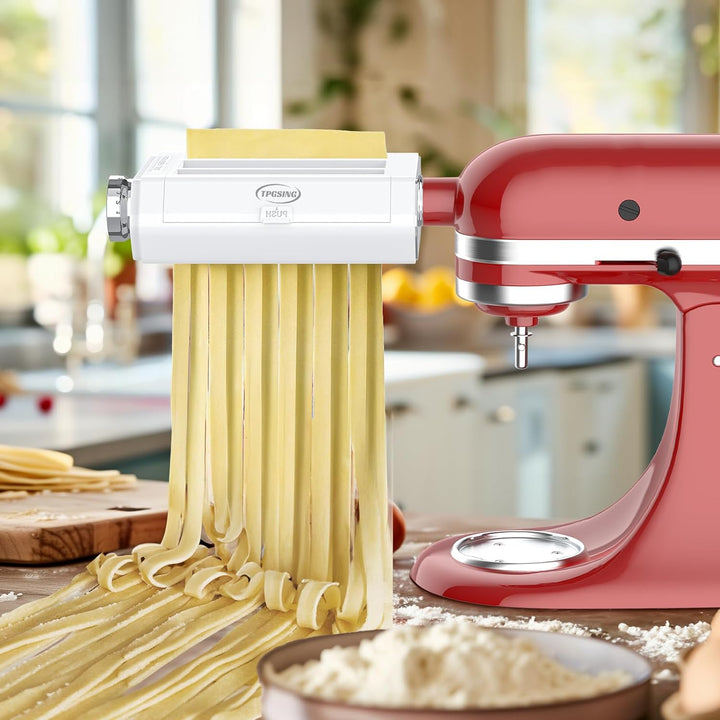 TPGSING 3 in 1 Nudelaufsatz Set für KitchenAid Küchenmaschine, Nudelmaschine für KitchenAid zubehör