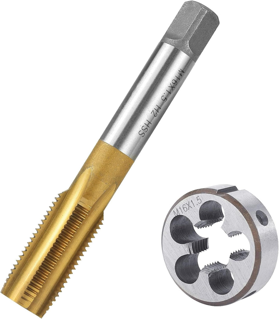 BIGP Gewindebohrer M16 X 1.5, Metrisch Gewindeschneid und Gewindeschneideisen, HSS Gewindebohrer und