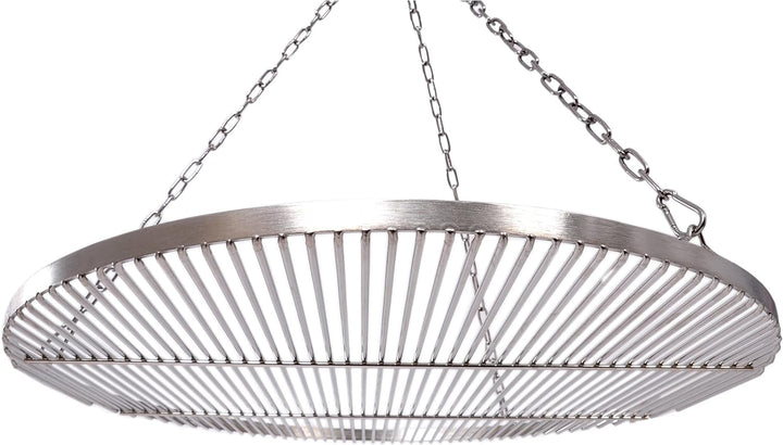 Grillrost Ø 70 cm mit Kette Edelstahl 6 mm Grillstabdicke/Stababstand 10 mm für Schwenkgrill BBQ Dre