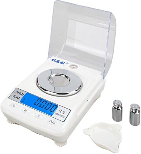 G&G 50g/0,001g FC50 + Kalibriergewicht Feinwaage Juwelierwaage Präzisonswaage Goldwaage