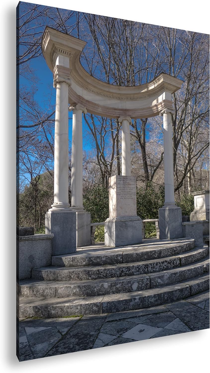 deyoli künstlerisches Denkmal in Madrid im Format: 80x60 als Leinwandbild, Motiv fertig gerahmt auf