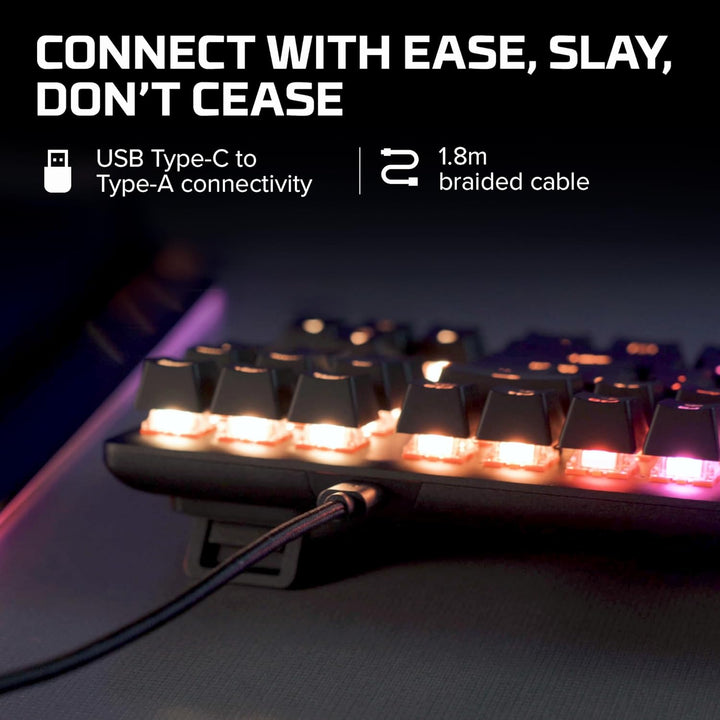 HyperX HX-KB7RDX-US Alloy Origins Core, RGB Mechanische Gaming Tastatur, Tenkeyless, Red switches (U