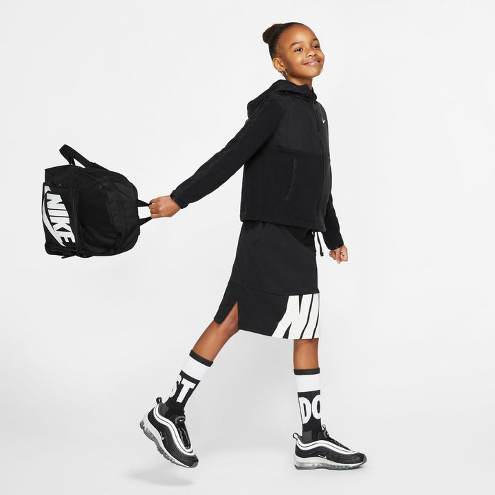 Nike Unisex Kinder Classic Rucksack (1er Pack) 16 Lang Schwarz/Schwarz/Weiss, 16 Lang Schwarz/Schwar