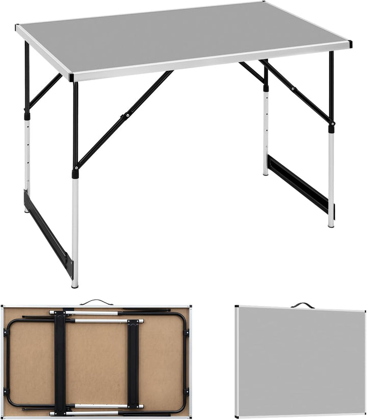 WOLTU® Campingtisch Klapptisch Gartentisch Arbeitstisch Balkontisch höhenverstellbar Aluminium Stahl
