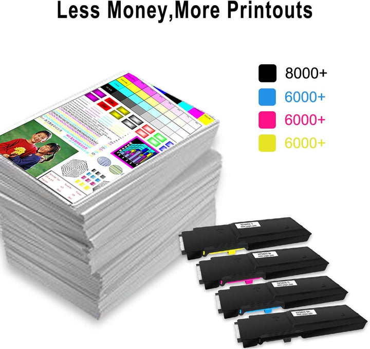 GREENPRINT Kompatible Tonerkartuschen 6600 6605 (Schwarz Cyan Magenta Gelb) 4 Farben Xerox Phaser 66