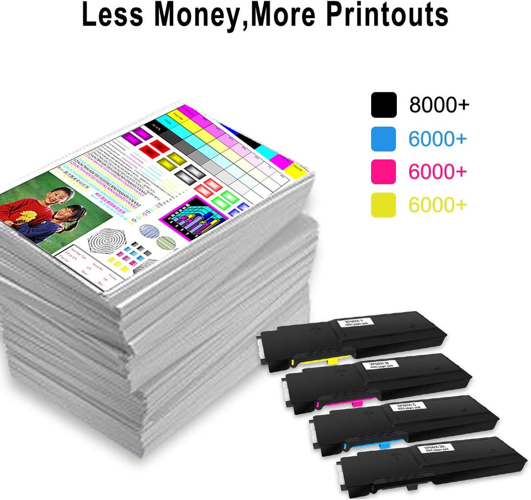 GREENPRINT Kompatible Tonerkartuschen 6600 6605 (Schwarz Cyan Magenta Gelb) 4 Farben Xerox Phaser 66