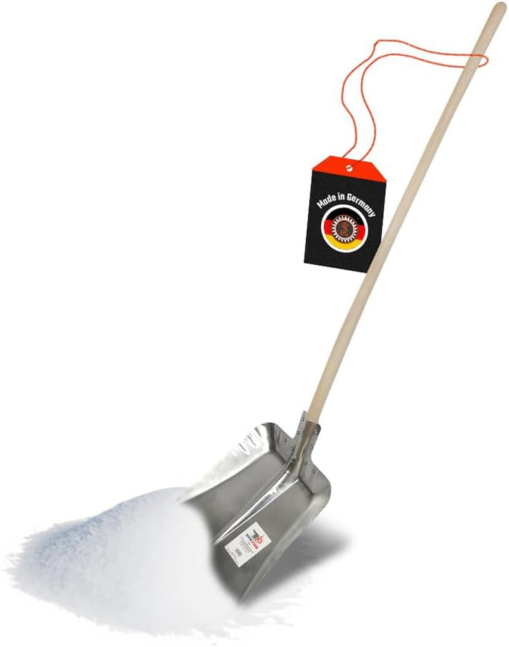 SHW-FIRE Hallenser Alu Flachrandschaufel, 130cm Stiel mit Stahlschutzkante - vielseitig einsetzbar
