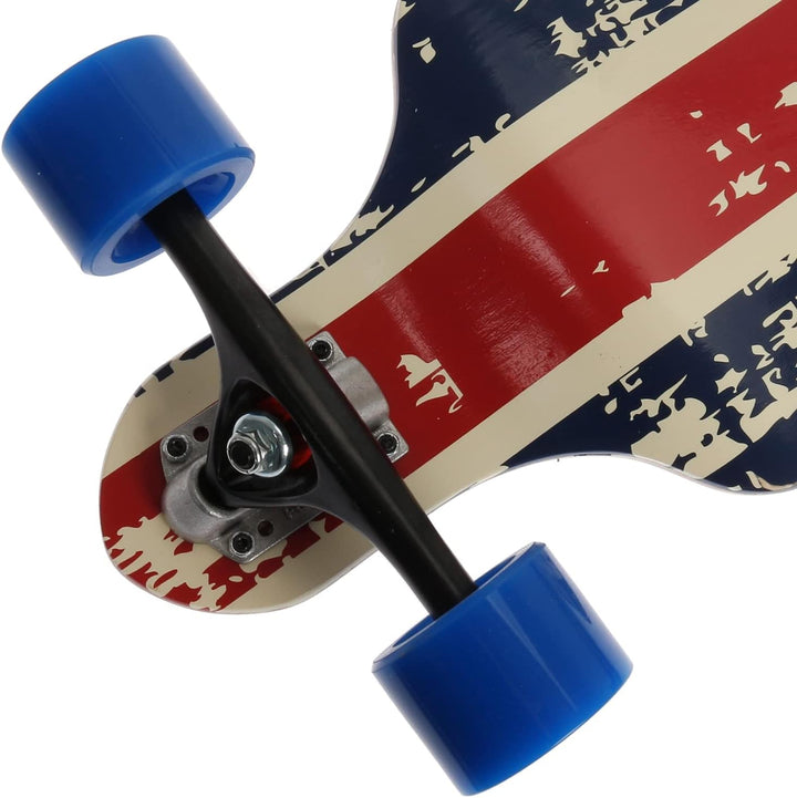 FunTomia Longboard mit 3 Flex Stufen Drop Through Cruiser Komplettboard Mach1 Speed Kugellager T-Too
